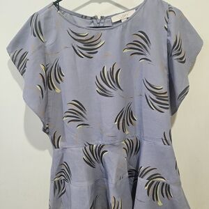 LOFT Women's Autumn Lilac Willow Peplum Blouse